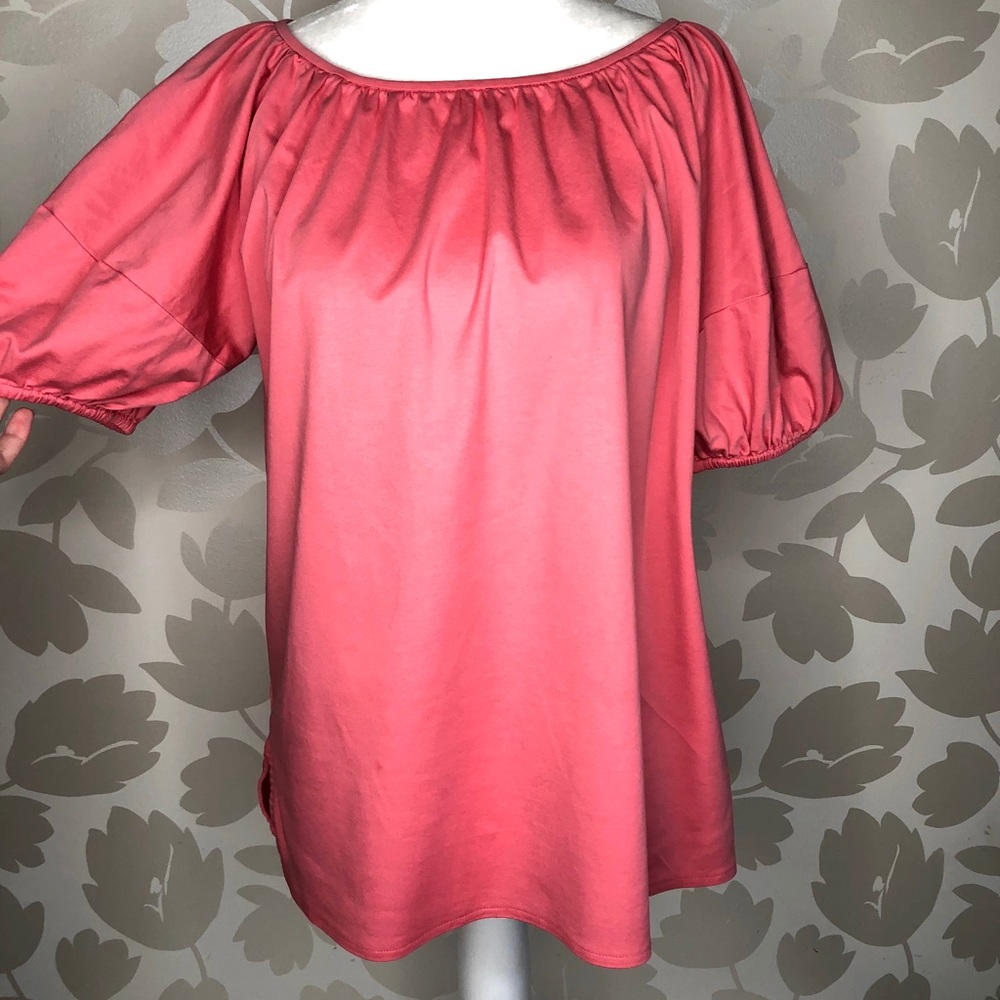 Ann Taylor | Pink Puff Shoulder Blouse
